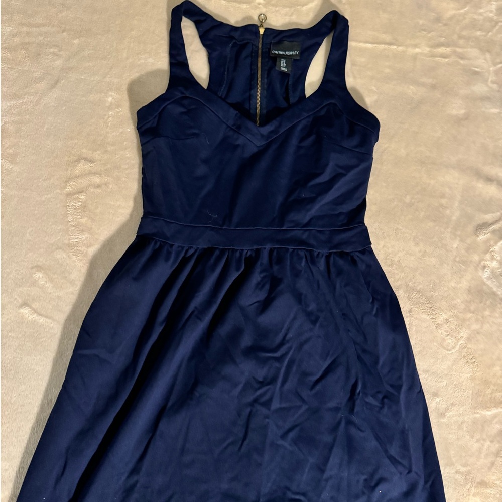 Cynthia Rowley dark blue tennis dresss